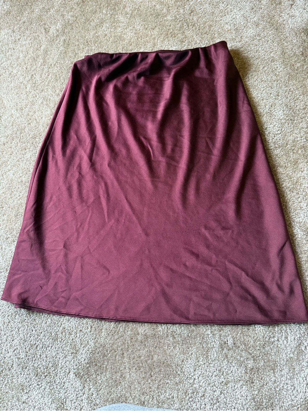 Ann Taylor Factory Burgundy Wine Maxi Skirt silky size 6